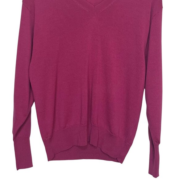 Uniqlo Womens 100% Wool V-Neck Sweater Rose Pink Size XS - Picture 4 of 7